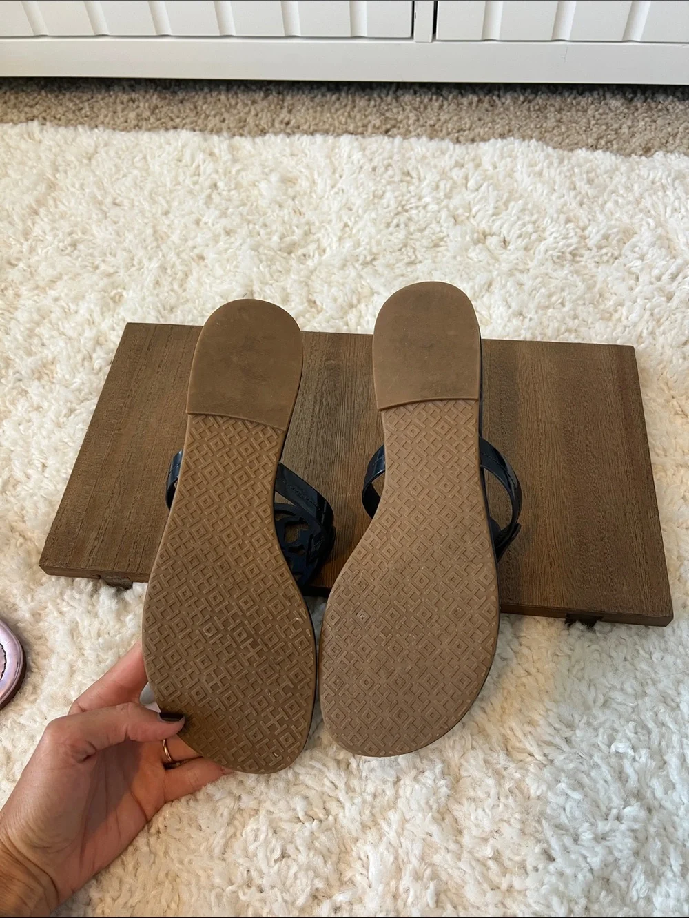 Tory Burch navy leather